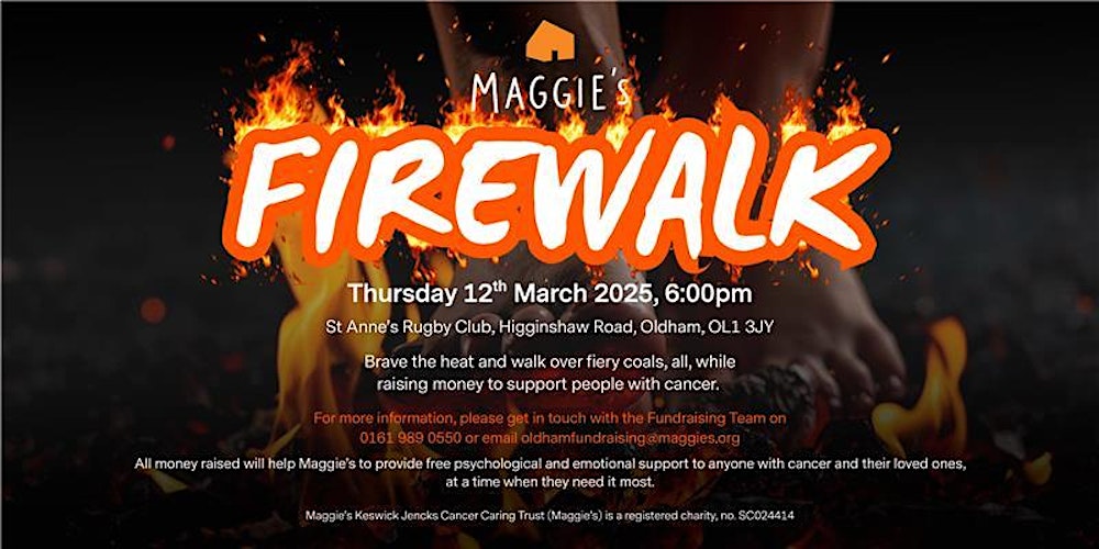 Manchester and Oldham Firewalk 2026