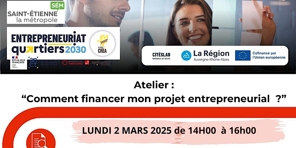 Atelier  "Comment financer mon projet entrepreneurial?"