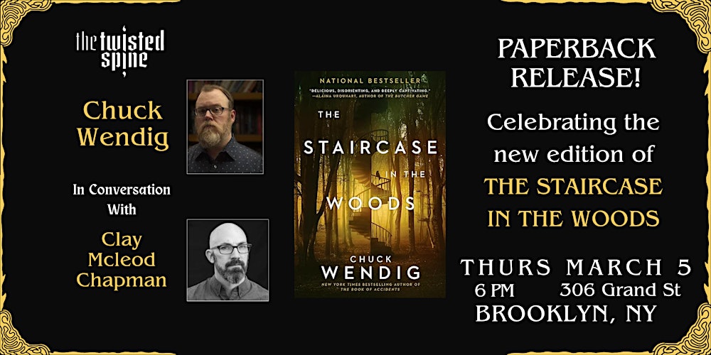 AUTHOR EVENT: Staircase in the Woods by Chuck Wendig