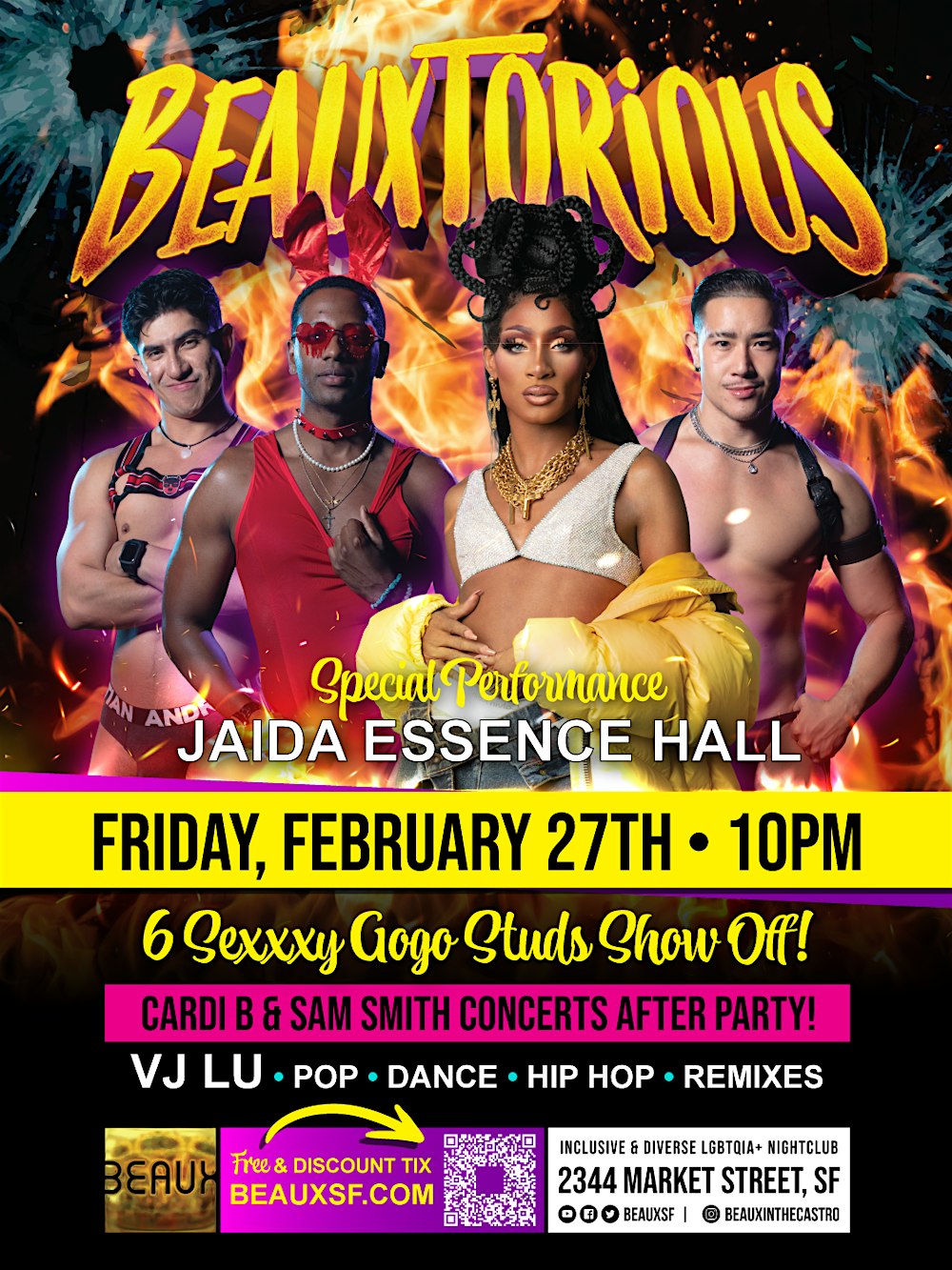 Jaida Essence Hall + Beauxtorious Gogoboy dance party + VJ LU