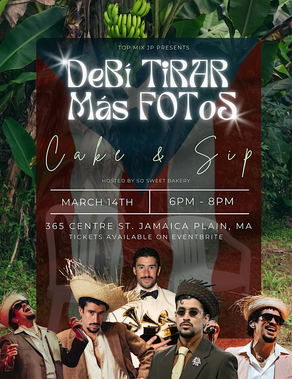 Bad bunny cake and sip