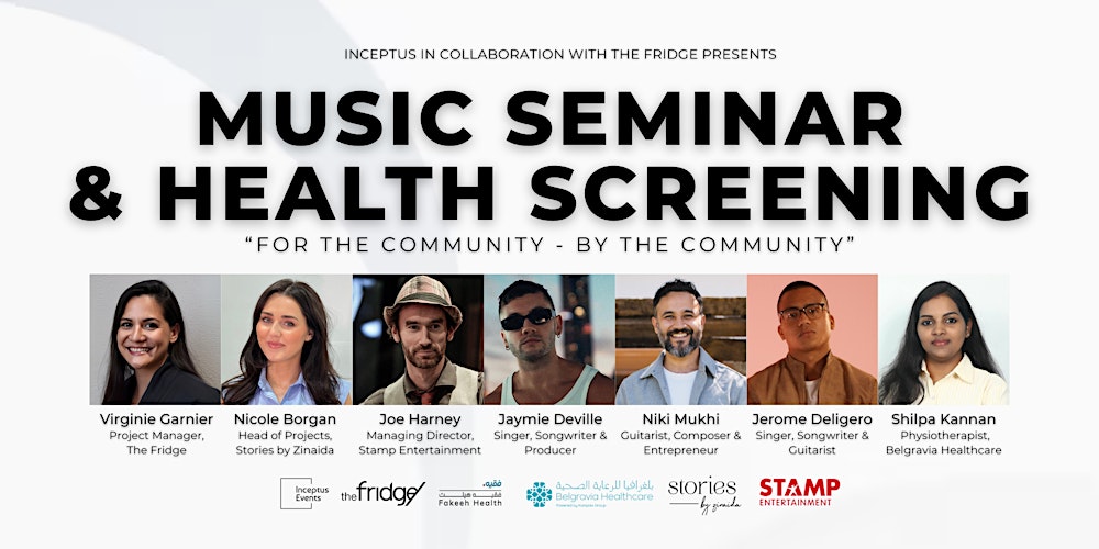 Music Seminar & Health Screening – For Musicians & Creative Professionals