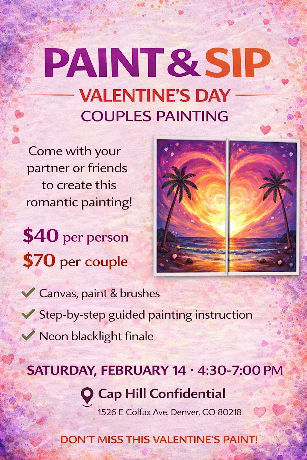 Paint & Sip: V Day Edition