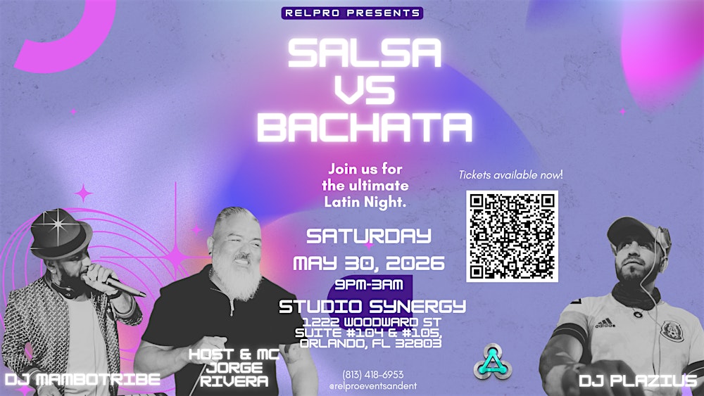 Salsa vs Bachata Social @Studio Synergy in Orlando!
