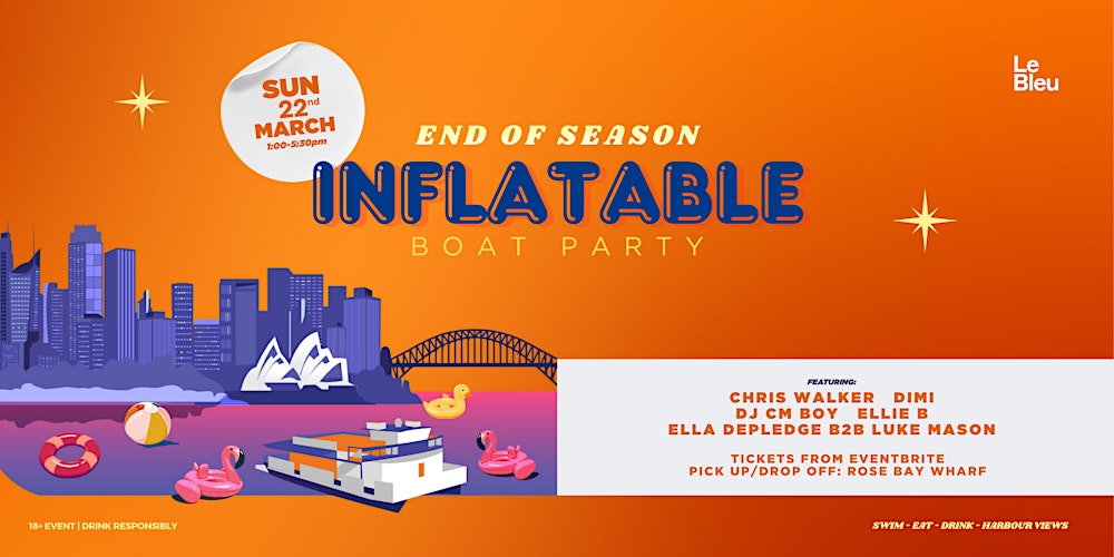 INFLATABLE  Boat Party - End Of Season