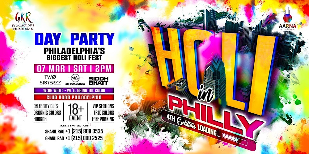 Holi in Philly, Bollywood Day Party March 2026