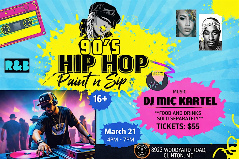 90’s Hip Hop Paint N Sip