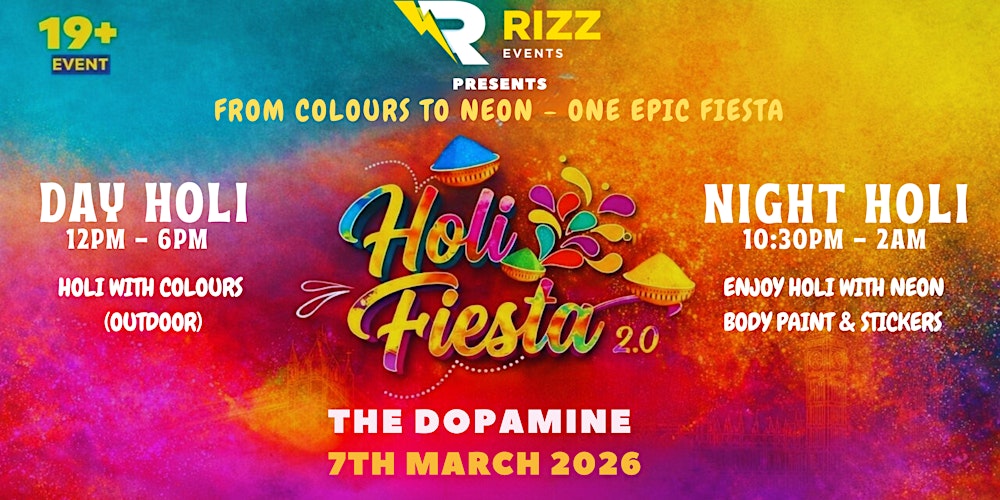 HOLI FIESTA 2.0 |DAY HOLI TO NEON NIGHT- ONE EPIC FIESTA | BOLLYWOOD PARTY