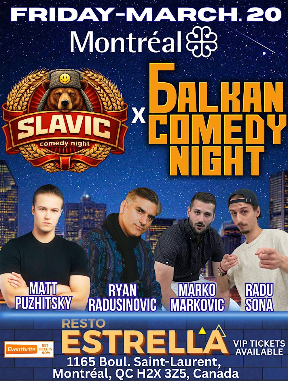 Balkan & Slavic Comedy Night Montreal