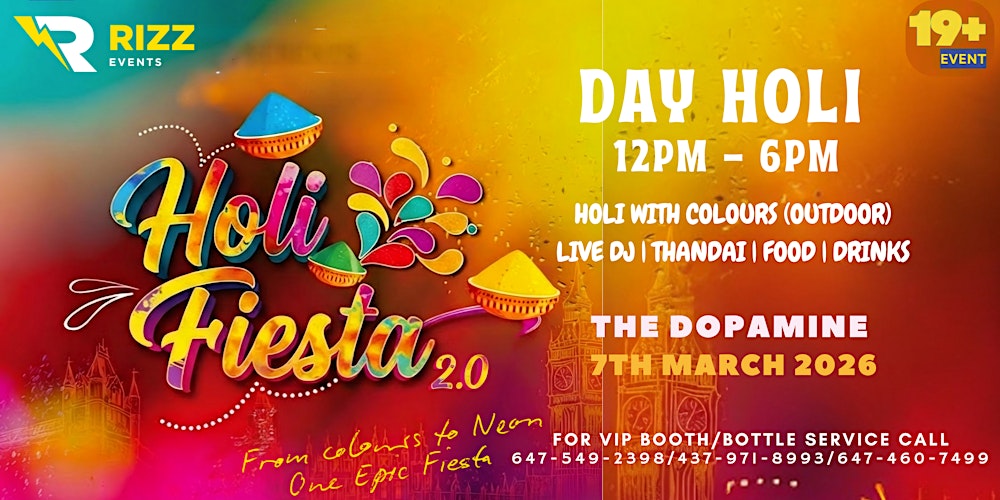 HOLI FIESTA 2.0 |DAY HOLI -  PLAY WITH COLOURS OUTDOOR | BOLLYWOOD PARTY