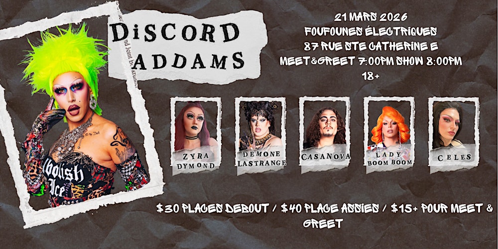 Discord Addams @ Foufounes Electriques