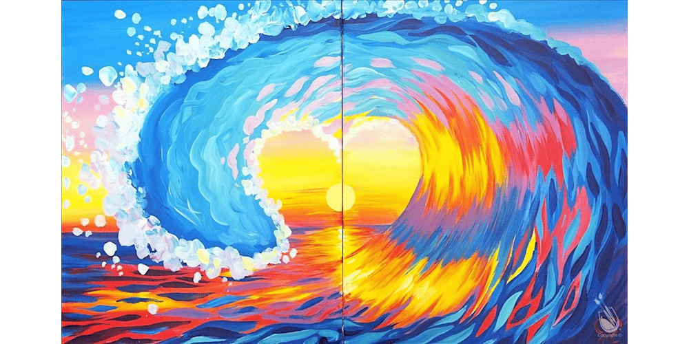 Riding the Waves of Love - Paint and Sip in San Antonio | Classpop!™