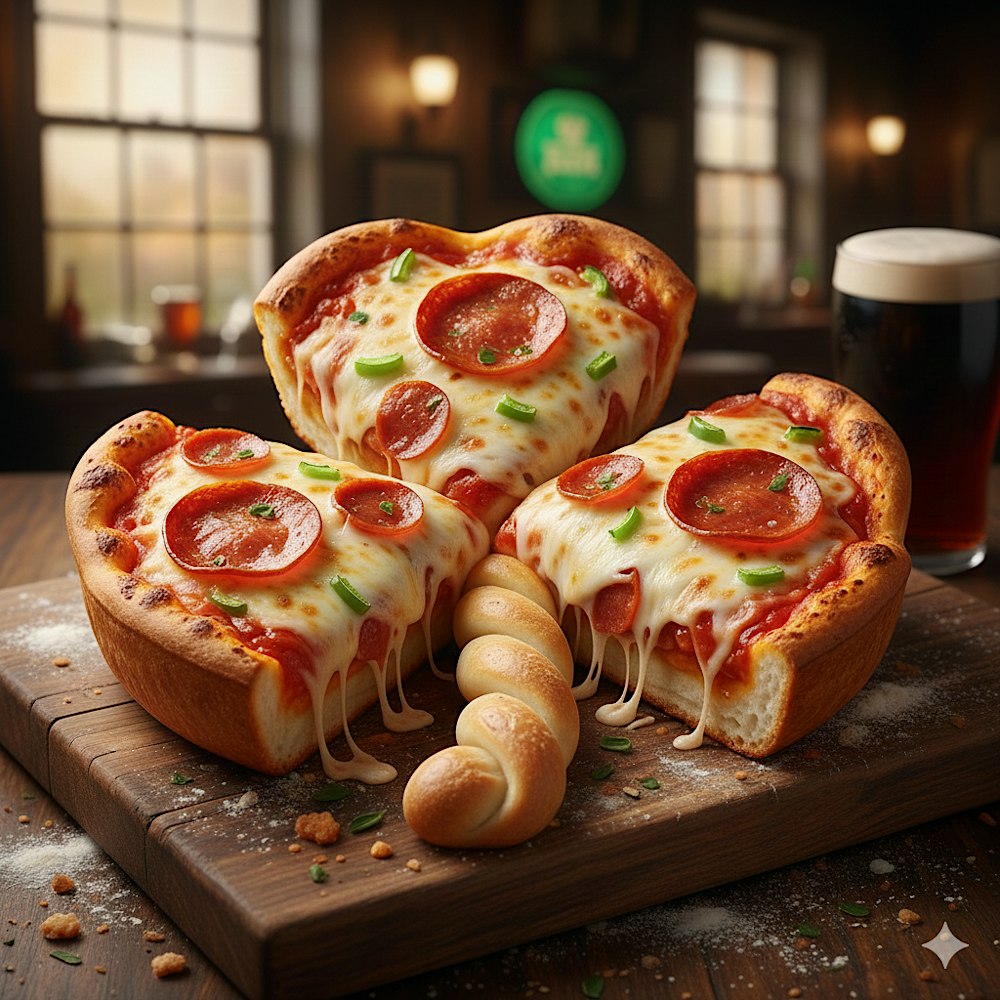 St. Patrick's Day Deep Dish Pizza Cooking Class- Green Dough and Green beer