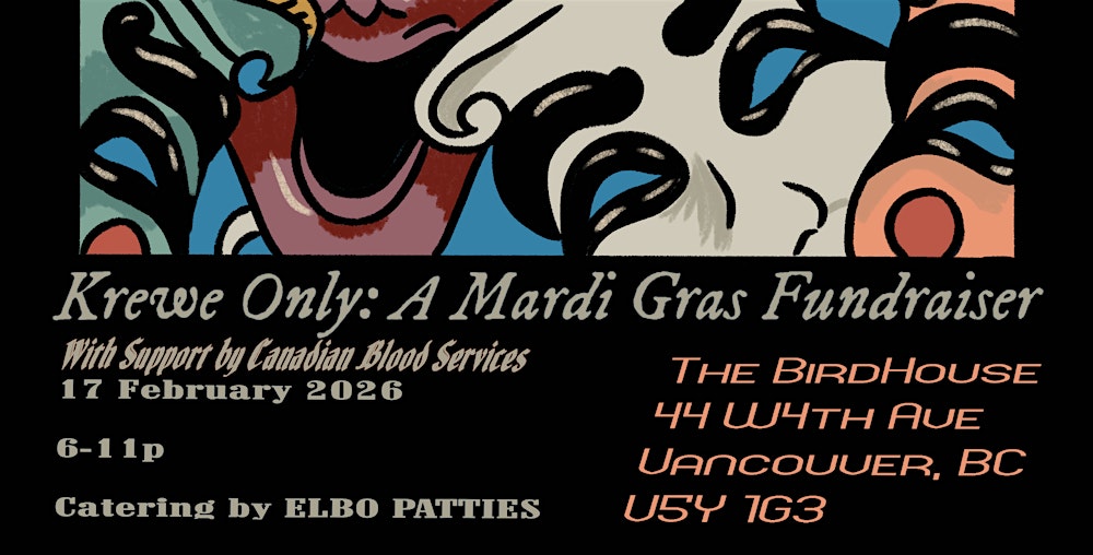 A Mardi Gras Fundriaser with support from Canadian Blood Services