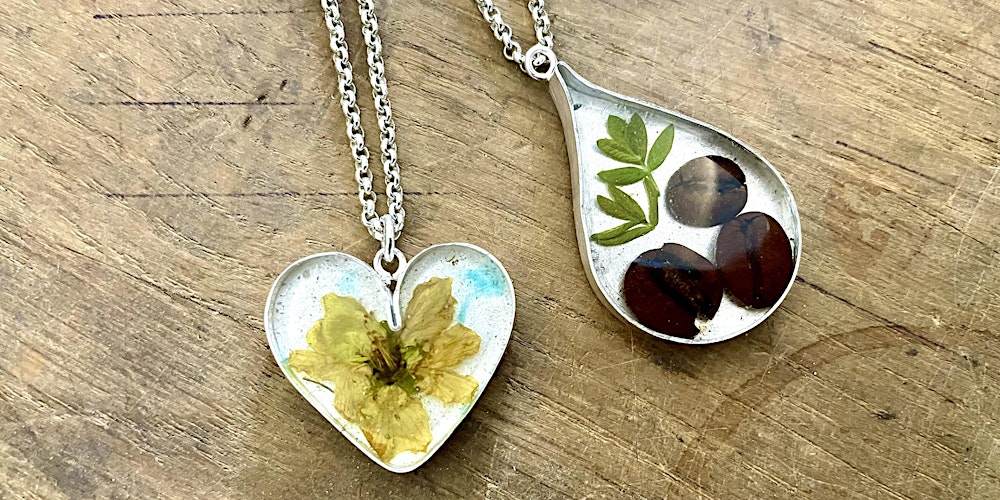 Silver and Resin Pendant