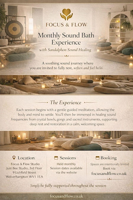 Monthly Sound Bath - with Sandalphon Sound Healing