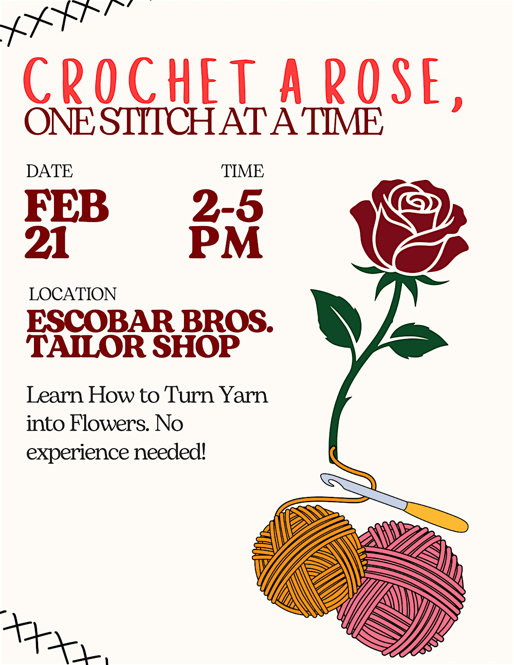 Crochet a Rose, One Stitch at a Time