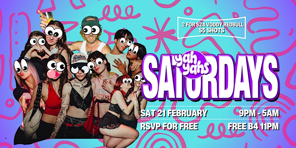 SATURDAY NIGHT PARTY AT YAH'S till 5AM FEB 21st