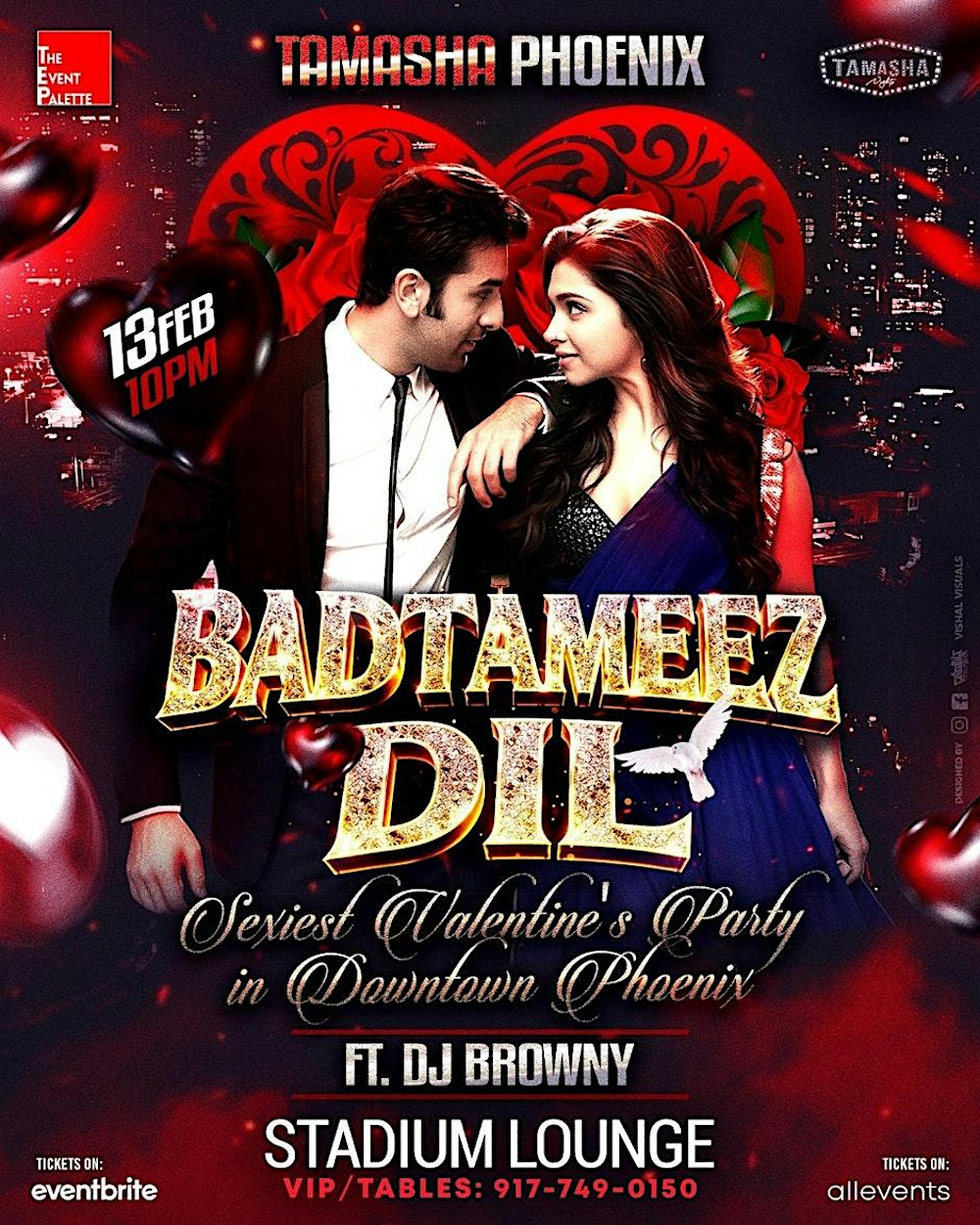 Blue Glove Presents: #1 PHOENIX BOLLYWOOD VALENTINES BASH | STADIUM LOUNGE