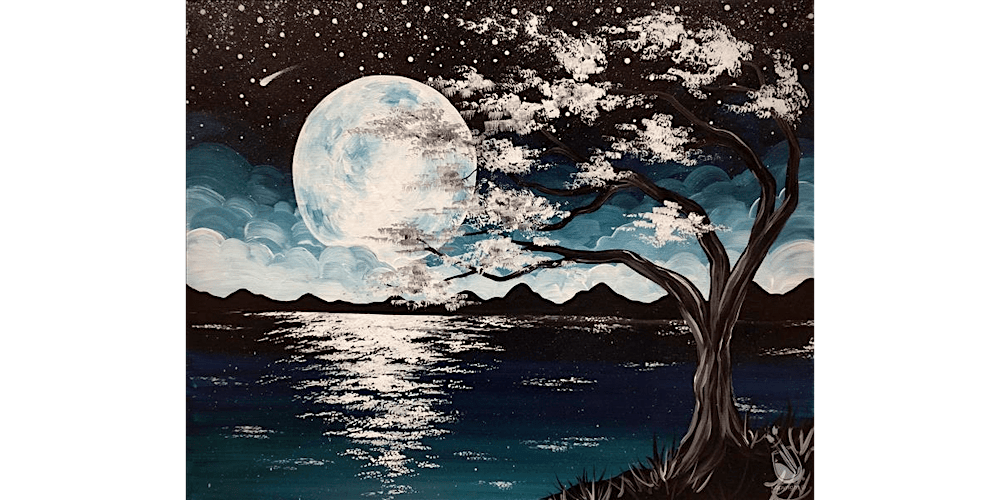 The Moon at Midnight - Paint and Sip in San Antonio | Classpop!™