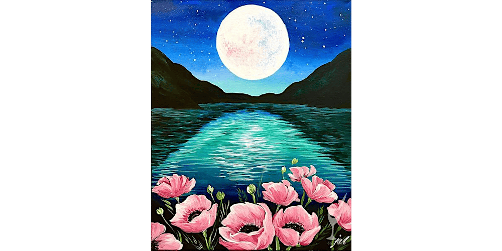 Poppies in the Moonlight - Paint and Sip in San Antonio | Classpop!™