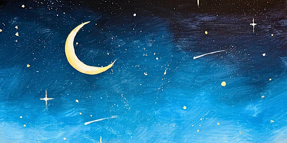 Sip & Paint at Porto Lounge Fishponds, Bristol - "Celestial Moon"
