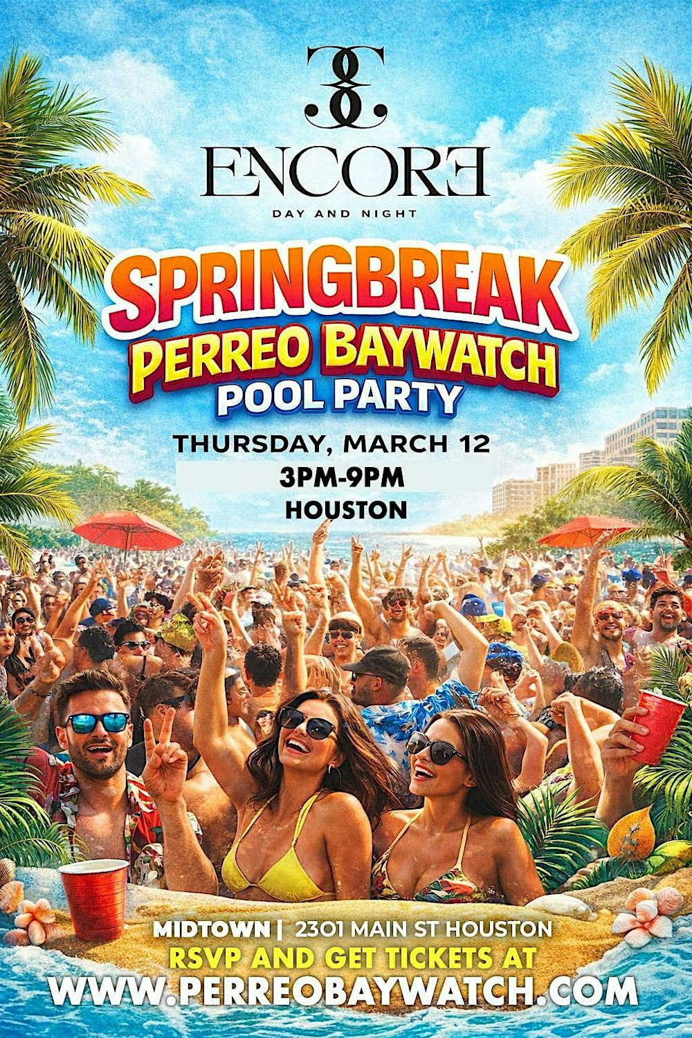 PERREO BAYWATCH  SPRING BREAK POOL PARTY