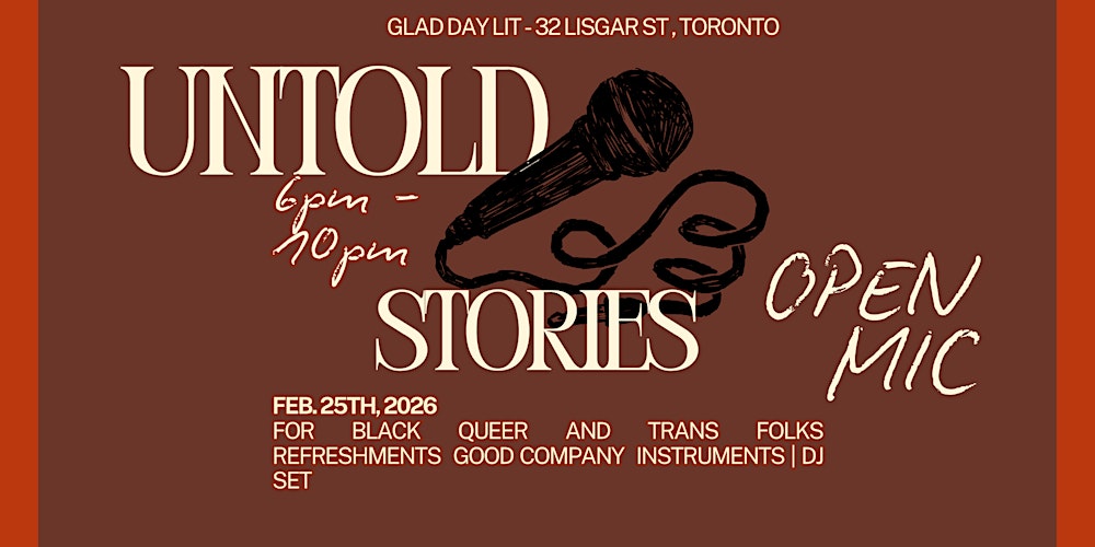 Untold Stories: Black Queer Open Mic