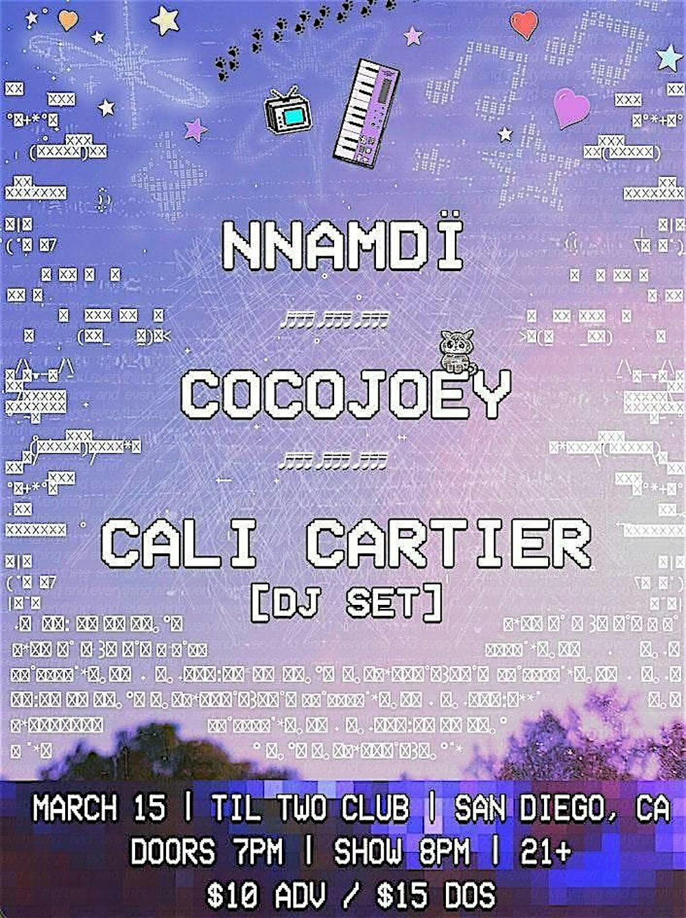Nnamdï, Cocojoey, Cali Cartier (DJ set) - March 15
