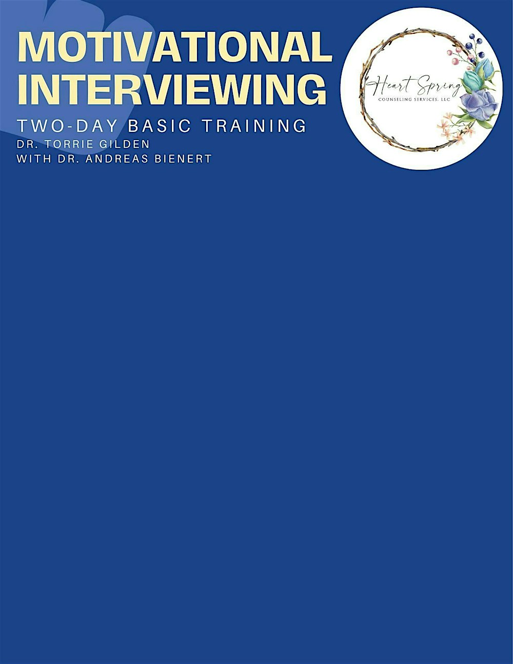 Motivational Interviewing: 2-Day Basic Training