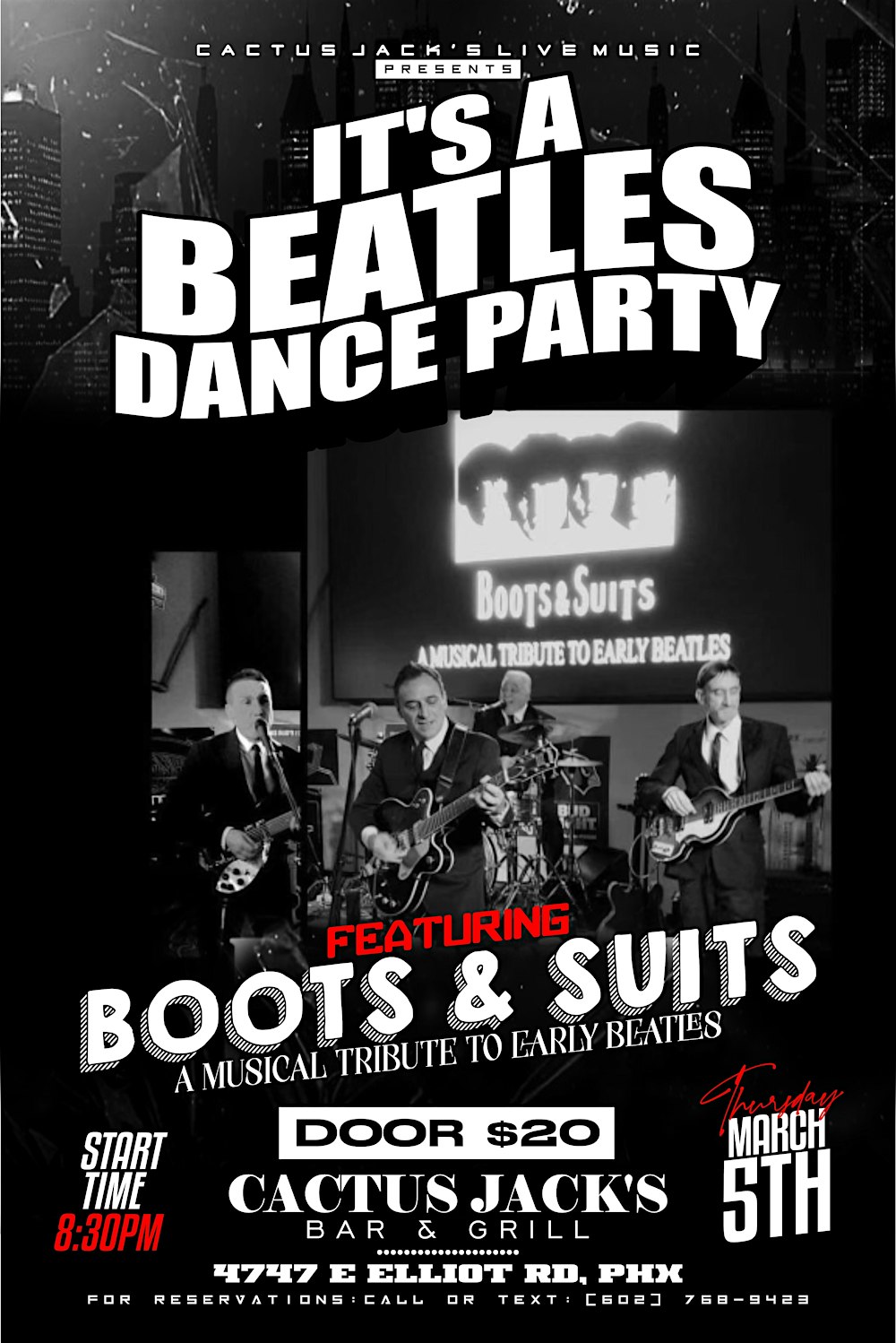 Boots & Suits @ CactusJacks Thursday 3/5