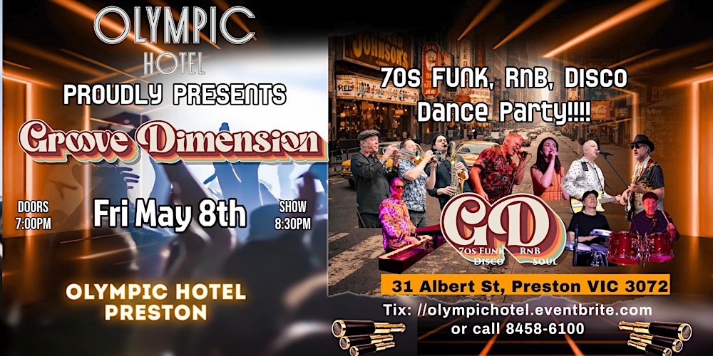 Groove Dimension Live - RNB-70s FUNK & DISCO DANCE PARTY