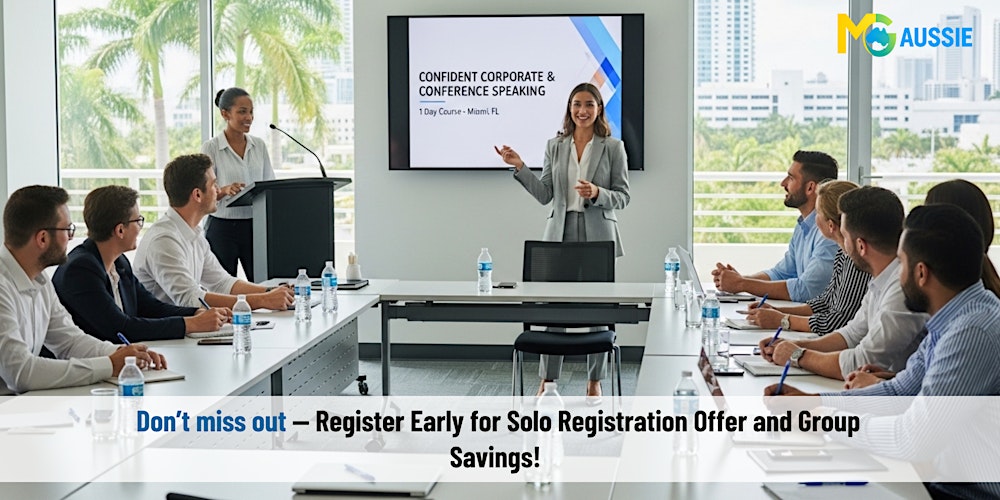 Confident Corporate & Conference Speaking – 1 Day Course in Miami, FL