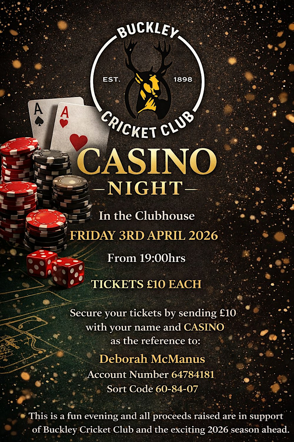 Buckley Cricket Club Casino Night