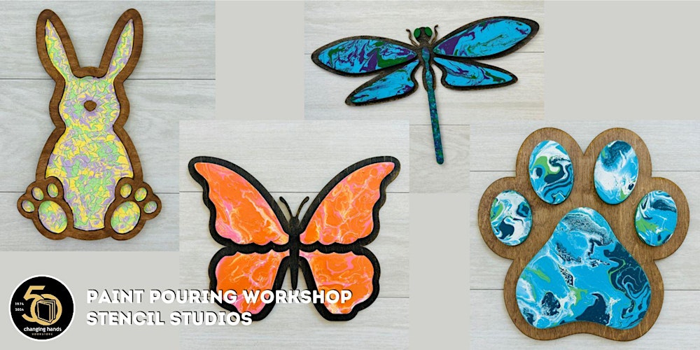 Paint Pouring Workshop with Stencil Studios