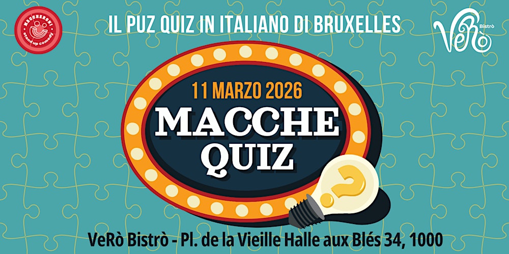 MaccheQuiz -Il Pub Quiz in Italiano di Bruxelles | 11 Marzo 2026
