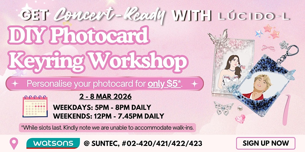 DIY Photocard Keyring Workshop with LUCIDO-L [Suntec]