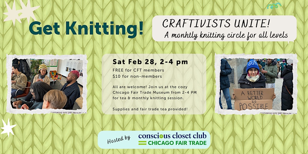Get Knitting! A Monthly Craftivist Knitting Circle