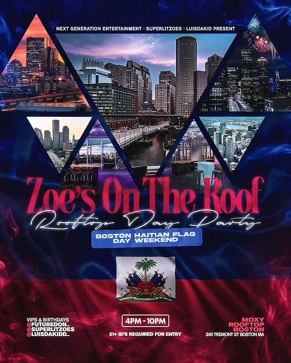 ZOES ON THE ROOF - HAITIAN FLAG DAY WEEKEND