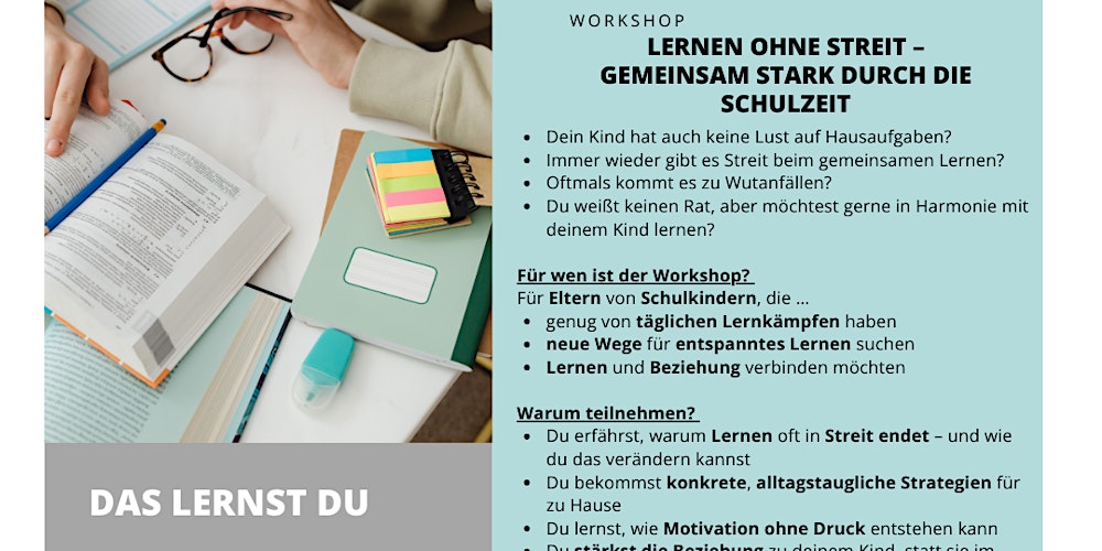 LERNEN OHNE STREIT - GEMEINSAM STARK DURCH DIE SCHULZEIT