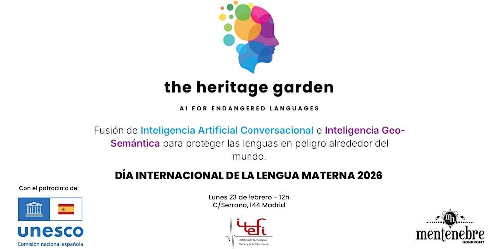Presentación de The Heritage Garden en el día de la Lengua Materna