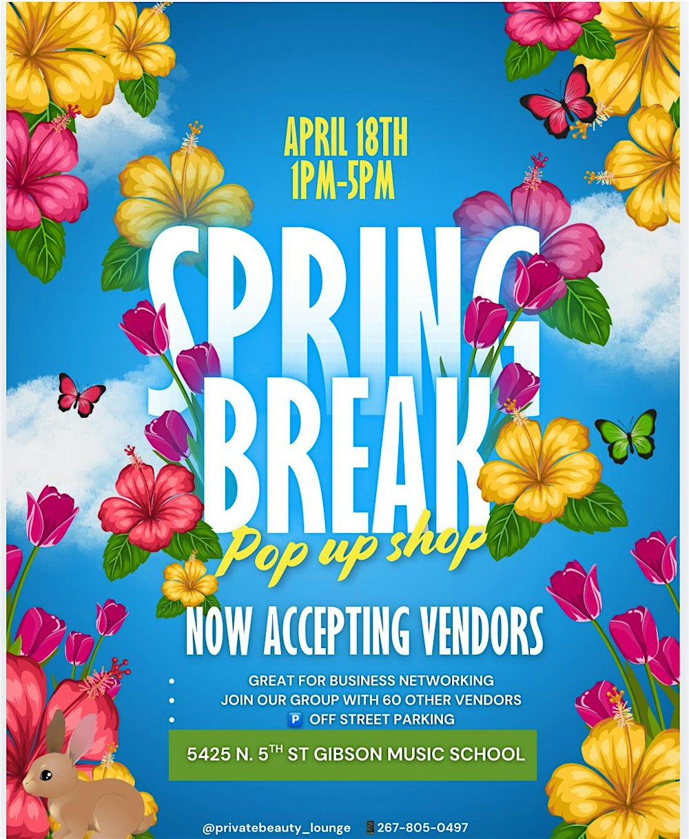 Spring Break Pop Up shop