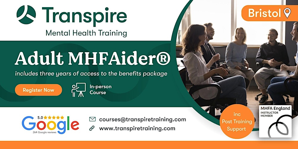 2-Day Mental Health First Aid Course (MHFAider®) - Bristol