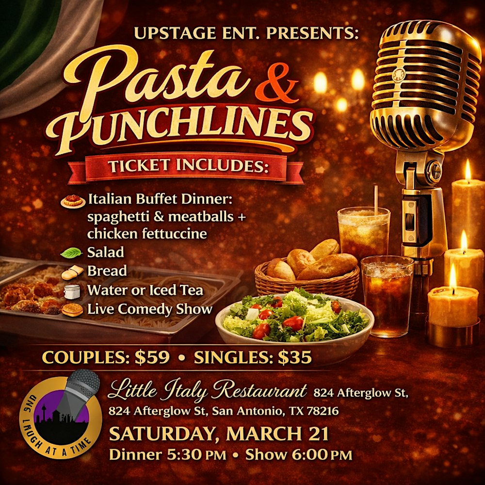 Pasta & Punchlines (Dinner + Comedy Show)