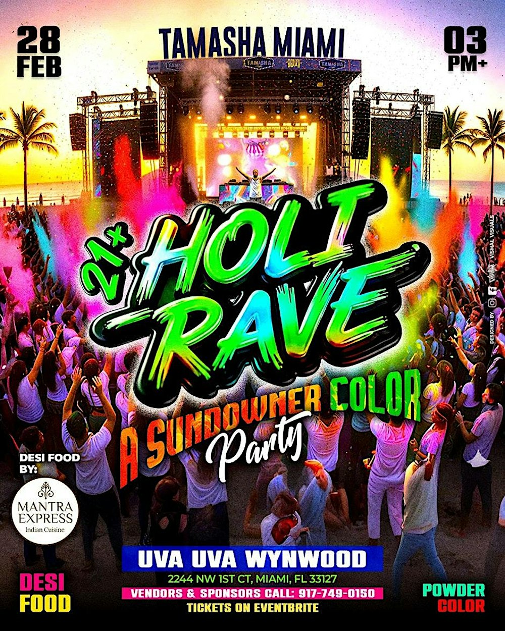 Blue Glove Presents: #1 MIAMI HOLI RAVE | A SUNDOWNER COLOR FEST 2026