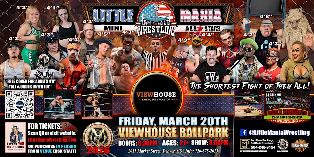 Denver, CO  - Little Mania Mini Wrestling @  ViewHouse Ballpark