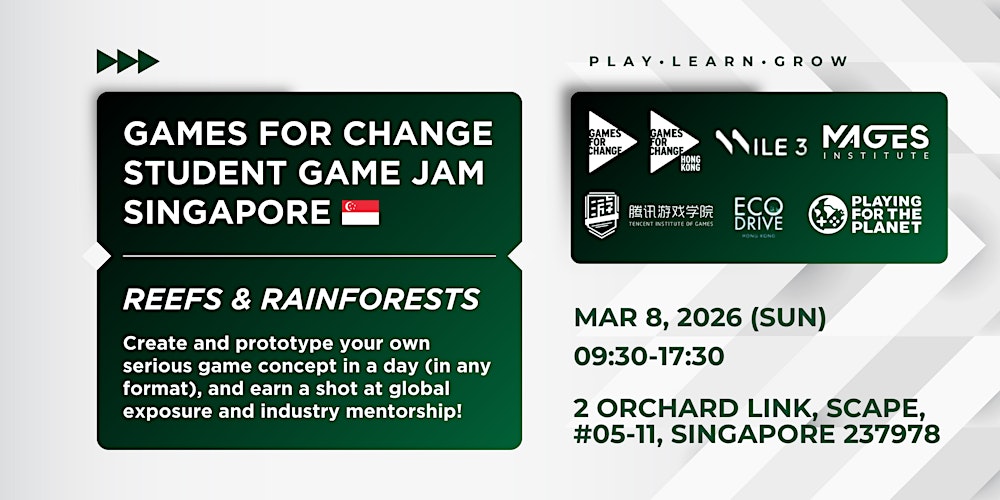 Games for Change Student Game Jam Singapore 2026