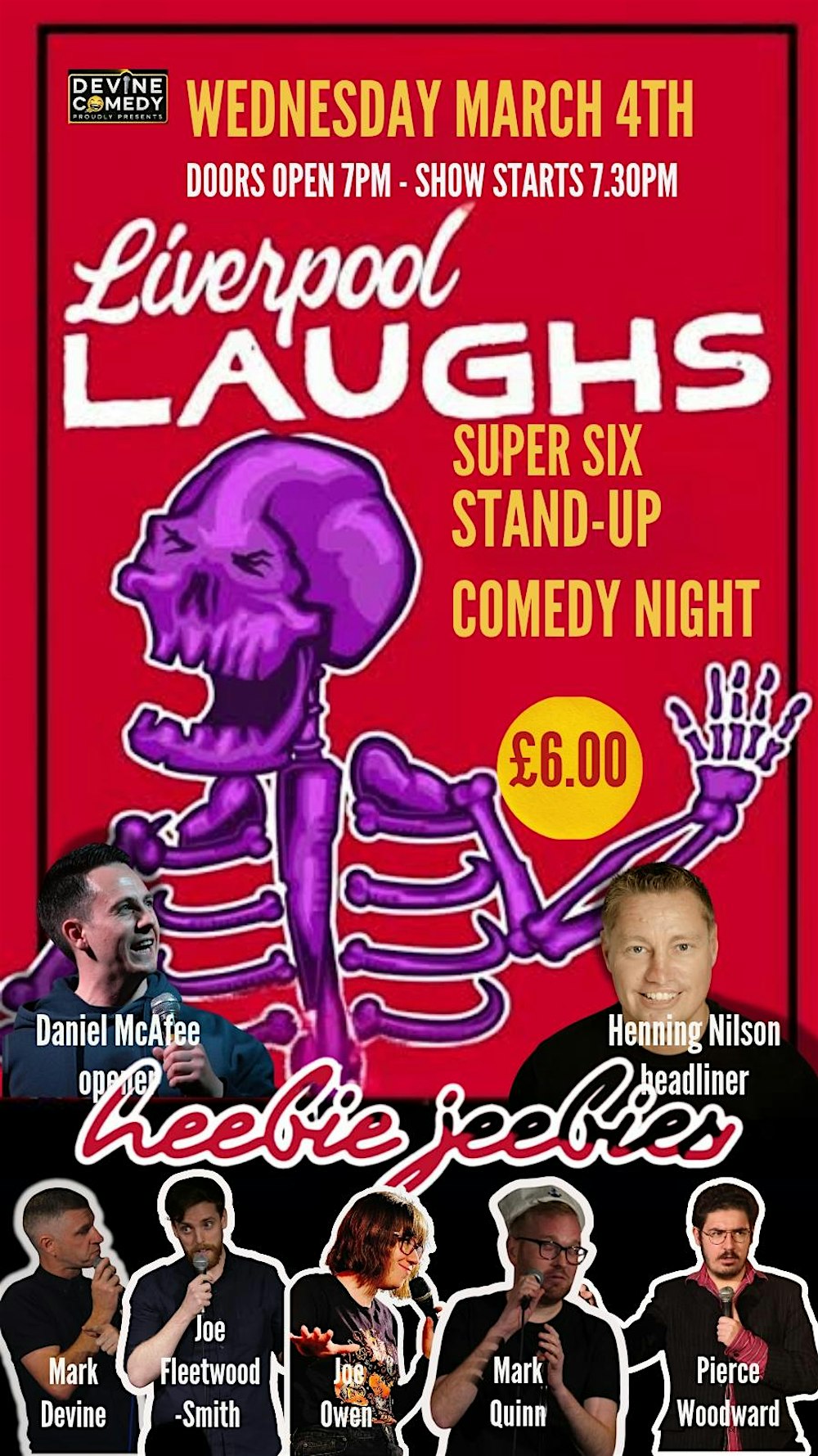 Liverpool Laugh's Comedy Night at Heebie Jeebie's