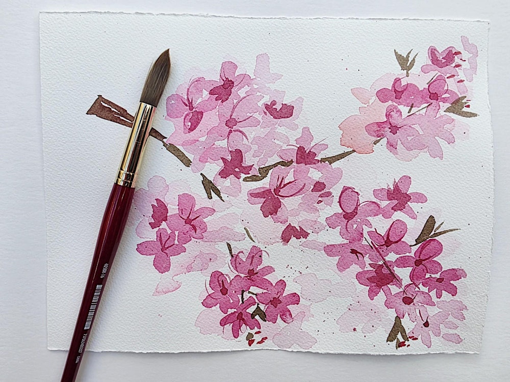 Watercolor for Beginners: Cherry Blossoms