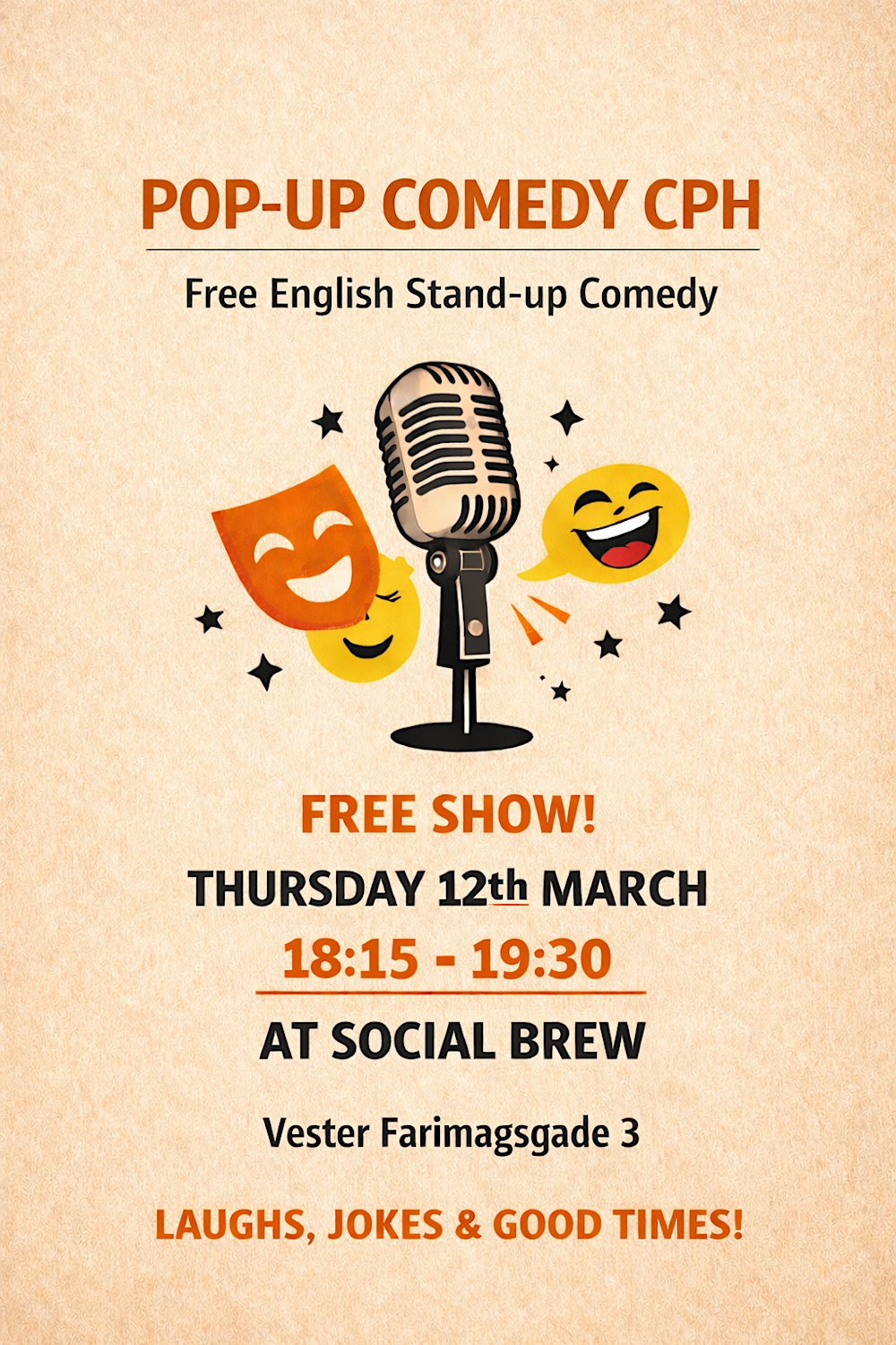 Free English Comedy at Social Brew